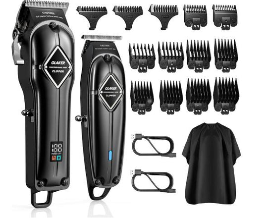 ماكينة قص الشعر الاحترافية للرجال من جلاكر - مجموعة ماكينة قص الشعر اللاسلكية
