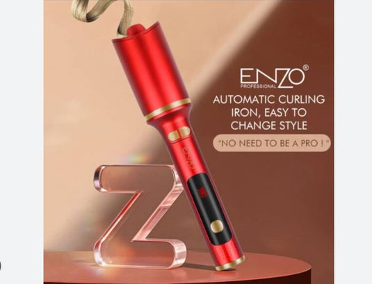 مكواة تجعيد الشعر الأوتوماتيكية الاحترافية من إنزو - تصفيف سهل لتجعيدات مثالية