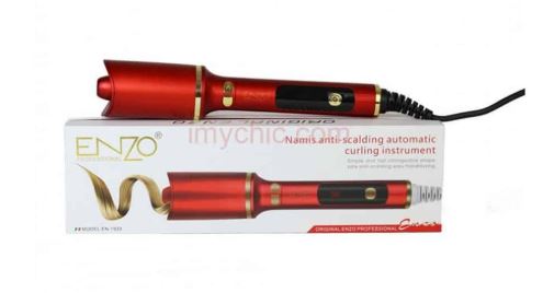 مكواة تجعيد الشعر الأوتوماتيكية الاحترافية من إنزو - تصفيف سهل لتجعيدات مثالية