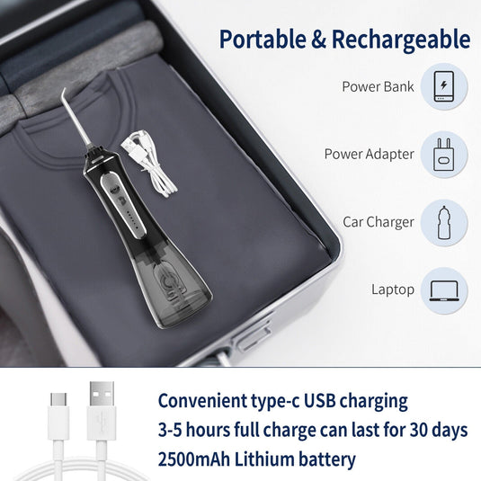 جهاز تنظيف الأسنان بالماء المحمول عن طريق الفم مع 5 أوضاع وسعة بطارية كبيرة عالية التردد-بي 11