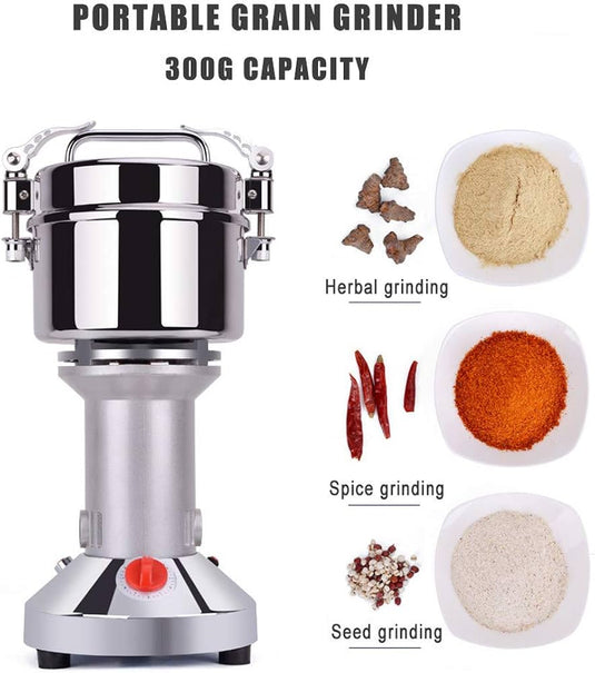 مطحنة الحبوب والبهارات بقوة 1500 واط وبسعة 300 جرام