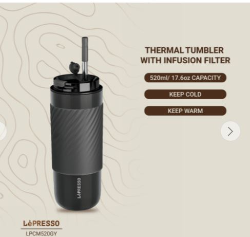 كوب حراري من Lepresso مع فلتر للنقع