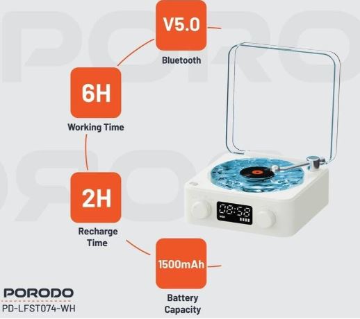 مكبر صوت محمول بتقنية الضوضاء البيضاء من بورودو لايف ستايل