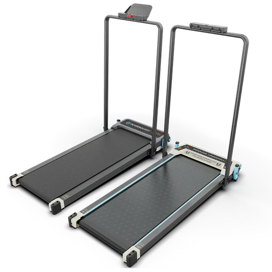 جهاز المشي القابل للطي 2 في 1 من باورولوجي مع وسادة تدليك - أسود