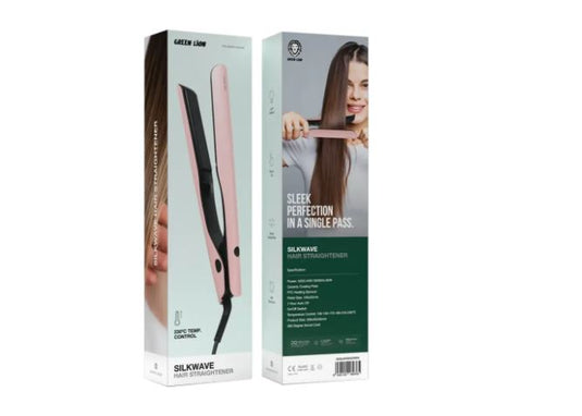 مكواة فرد الشعر سيلك ويف من جرين ليون - وردي