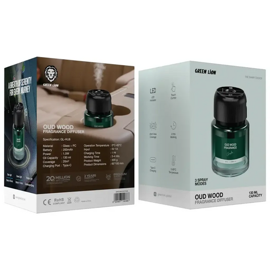 موزع عطر العود الخشبي من Green Lion – أخضر