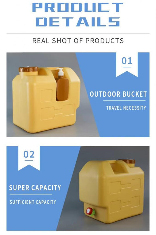 دلو ماء متعدد الاستخدامات سعة 20 لترًا مع صنبور