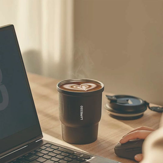 كوب ليبرسو معزول حرارياً للمشروبات الساخنة والباردة - أسود