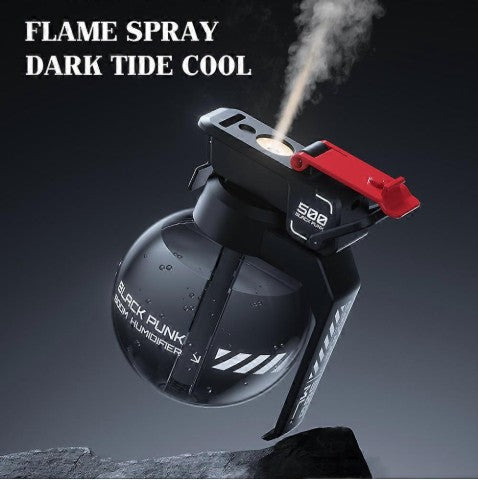 مرطب هواء بتصميم Cyberpunk سعة 500 مل - على شكل قنبلة يدوية