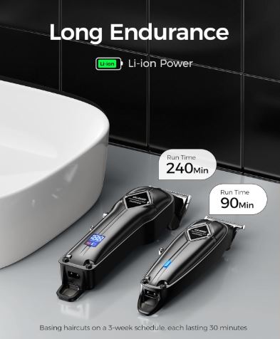 ماكينة قص الشعر الاحترافية للرجال من جلاكر - مجموعة ماكينة قص الشعر اللاسلكية