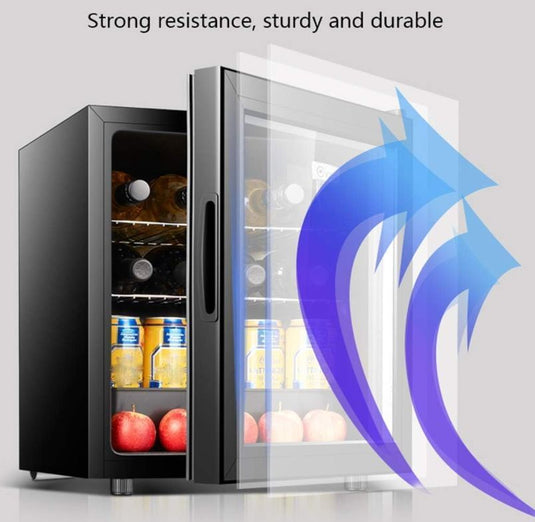 ثلاجة صغيرة للمشروبات سعة 50 لترًا، زجاج مقسّى، 55 واط - درجة حرارة ثابتة، لون أسود DLC-32450