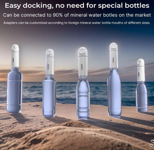 شطاف محمول مع خزان سعة 350 مل، شطاف سفر محمول صغير كهربائي قابل لإعادة الشحن بمنفذ USB-C عالي الضغط