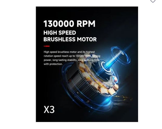 منفاخ هواء يدوي صغير فائق القوة توربو جيت بمروحة 130,000 دورة في الدقيقة