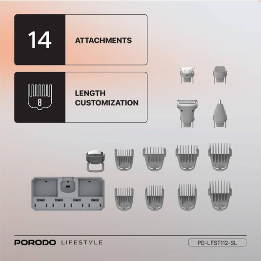 مجموعة تشذيب بورودو لايف ستايل 14 في 1