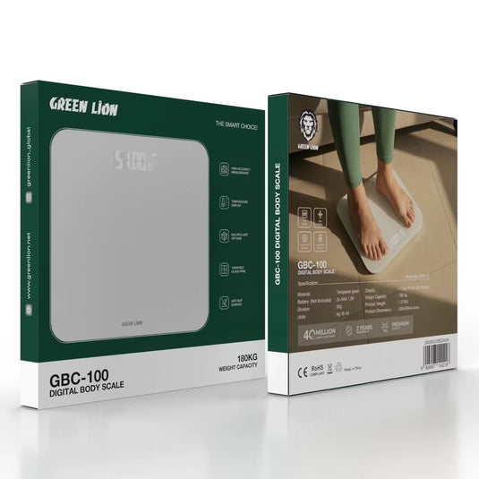 يزان الجسم الرقمي Green Lion GBC-100 بشاشة LED – أسود