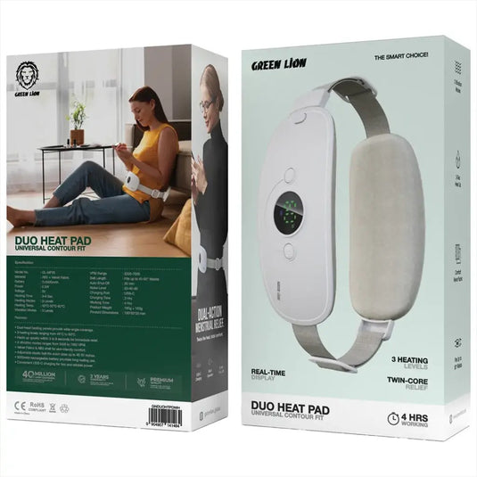 وسادة تدفئة Green Lion Duo بتصميم كونتور عالمي - أبيض